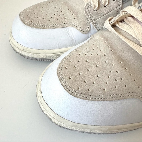 NIKE Air Jordan 1 Mid Craft Inside Out White Gray Sail Sneakers—SZ. 12 - Picture 4 of 15